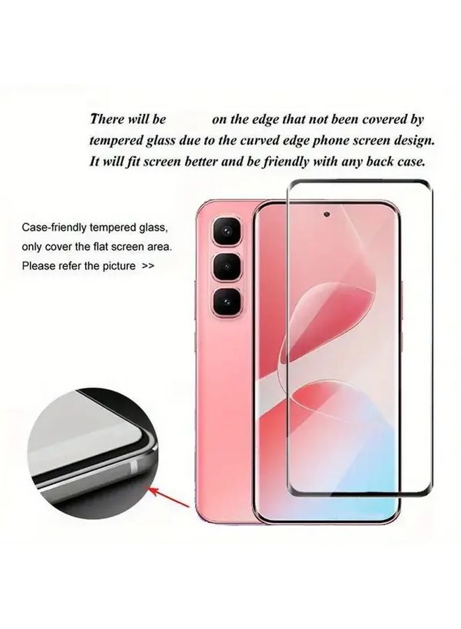 حامي شاشة من الزجاج المقوى لهاتف Infinix Hot 50 Pro 4G مقاوم للخدوش بتغطية كاملة من الحافة للحافة - Image 3
